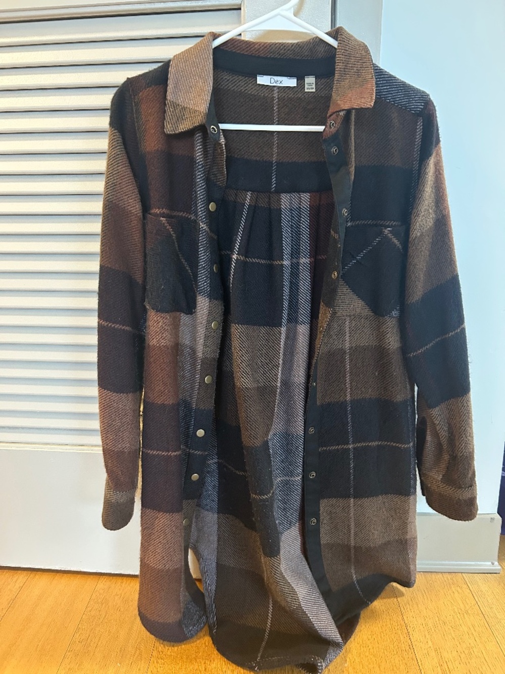 brown plaid shacket
